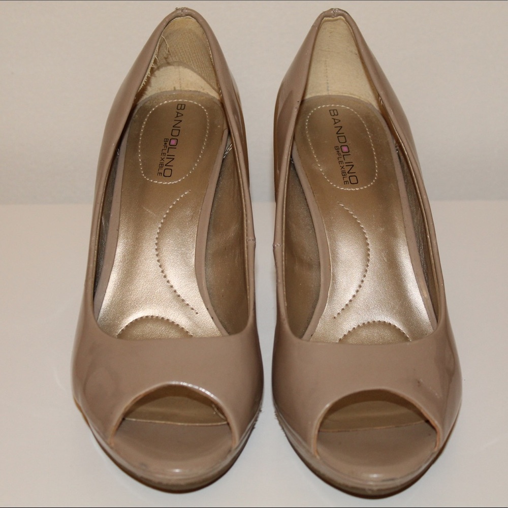 Beige Open toe heels